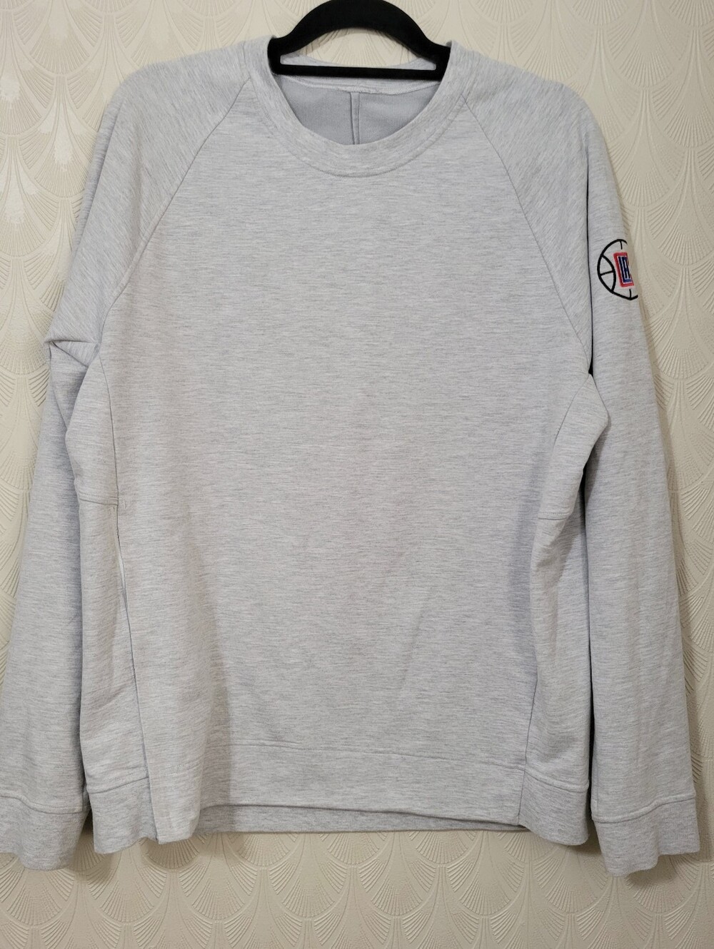 Lululemon LA Clippers City Sweat Crewneck Pullover Gray Sea Salt size Large